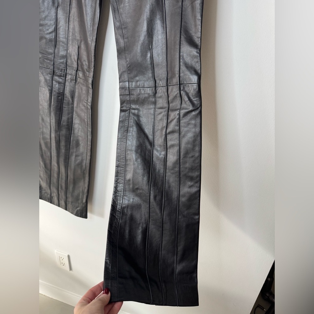 Rudsak Black Genuine Leather Pants — Size 6 - Picture 5 of 17